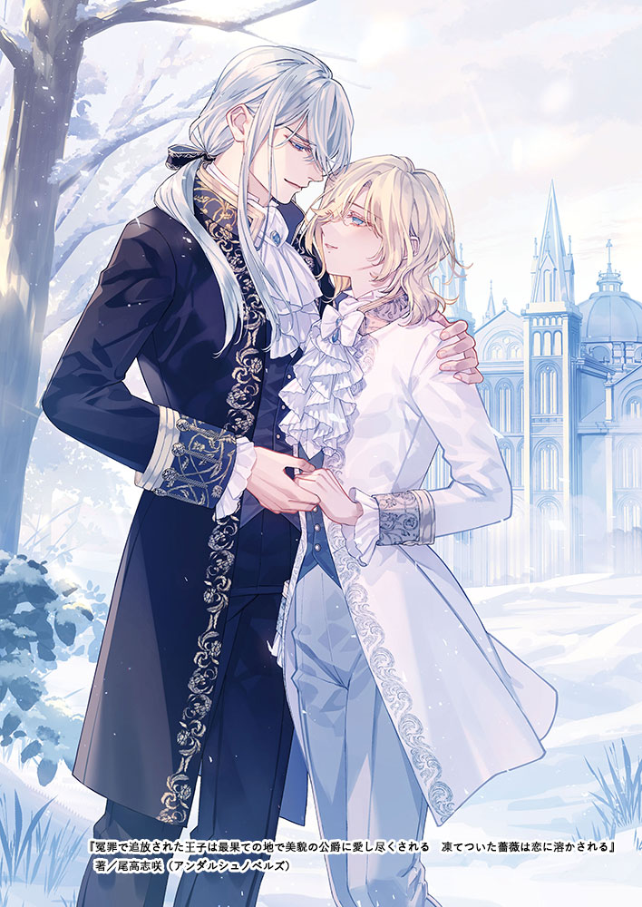 『冤罪で追放された王子は最果ての地で美貌の公爵に愛し尽くされる　凍てついた薔薇は恋に溶かされる』